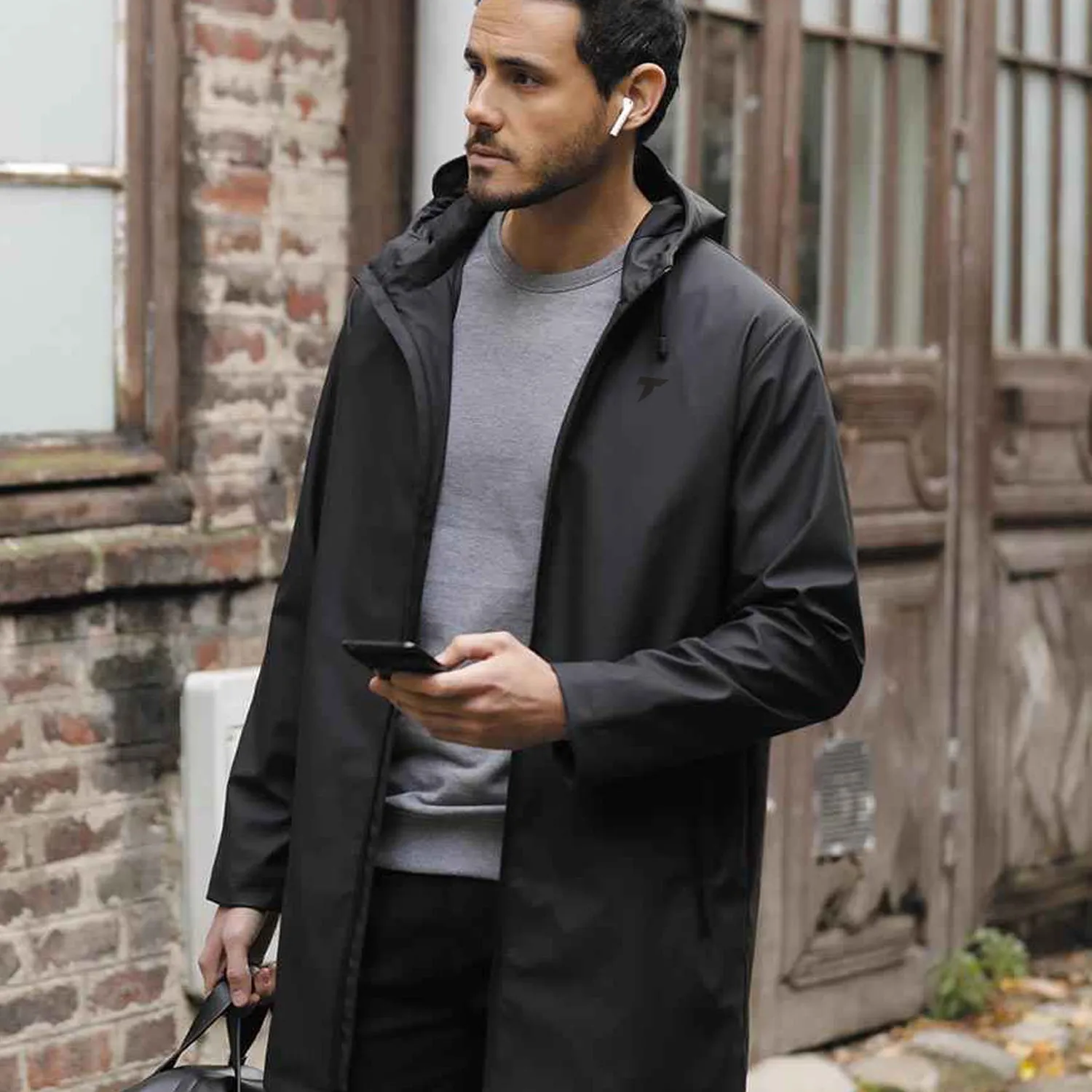 Terrace Black Wax Parka Coat