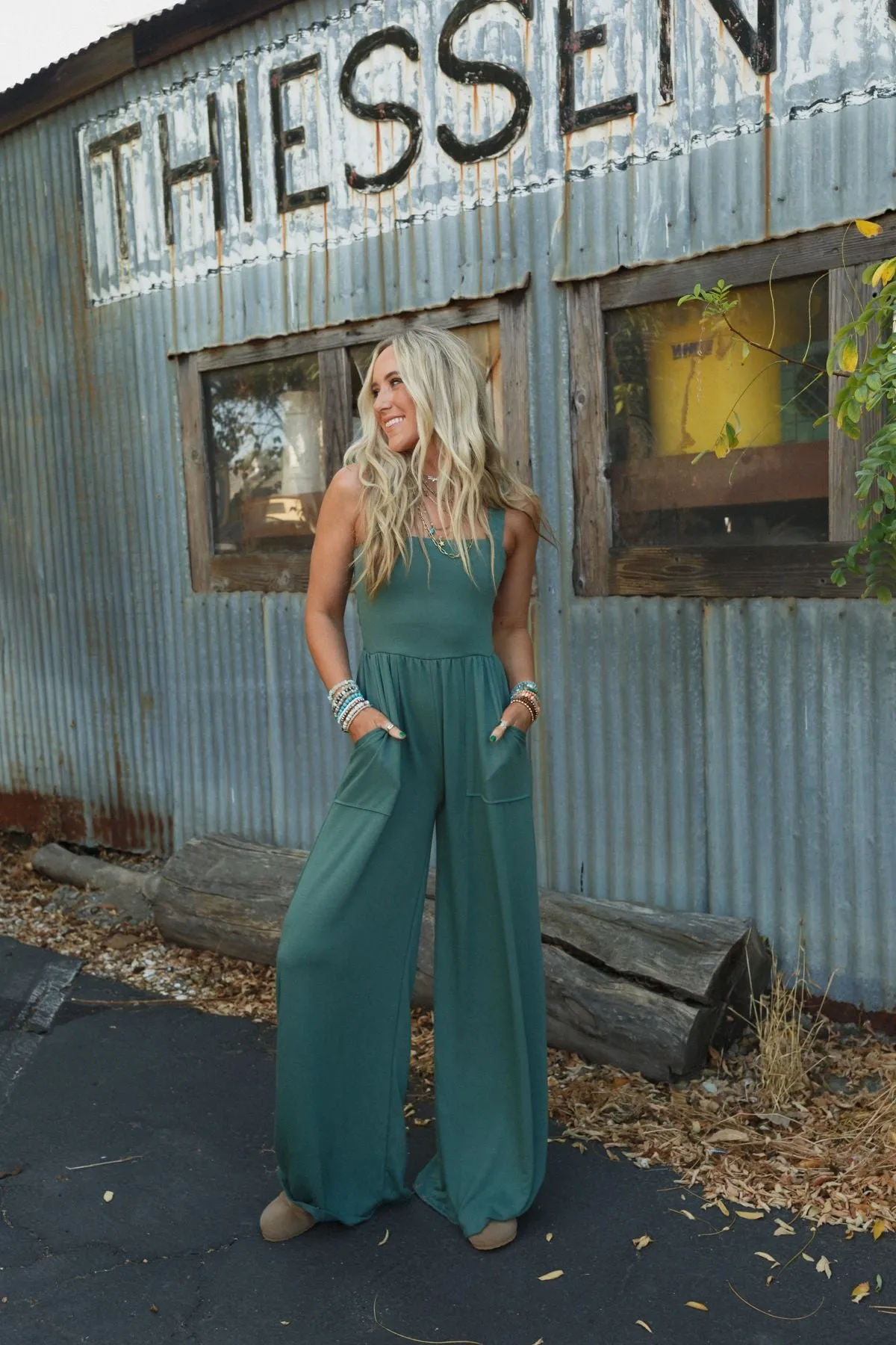 The Nest Alanis Jumpsuit - Green