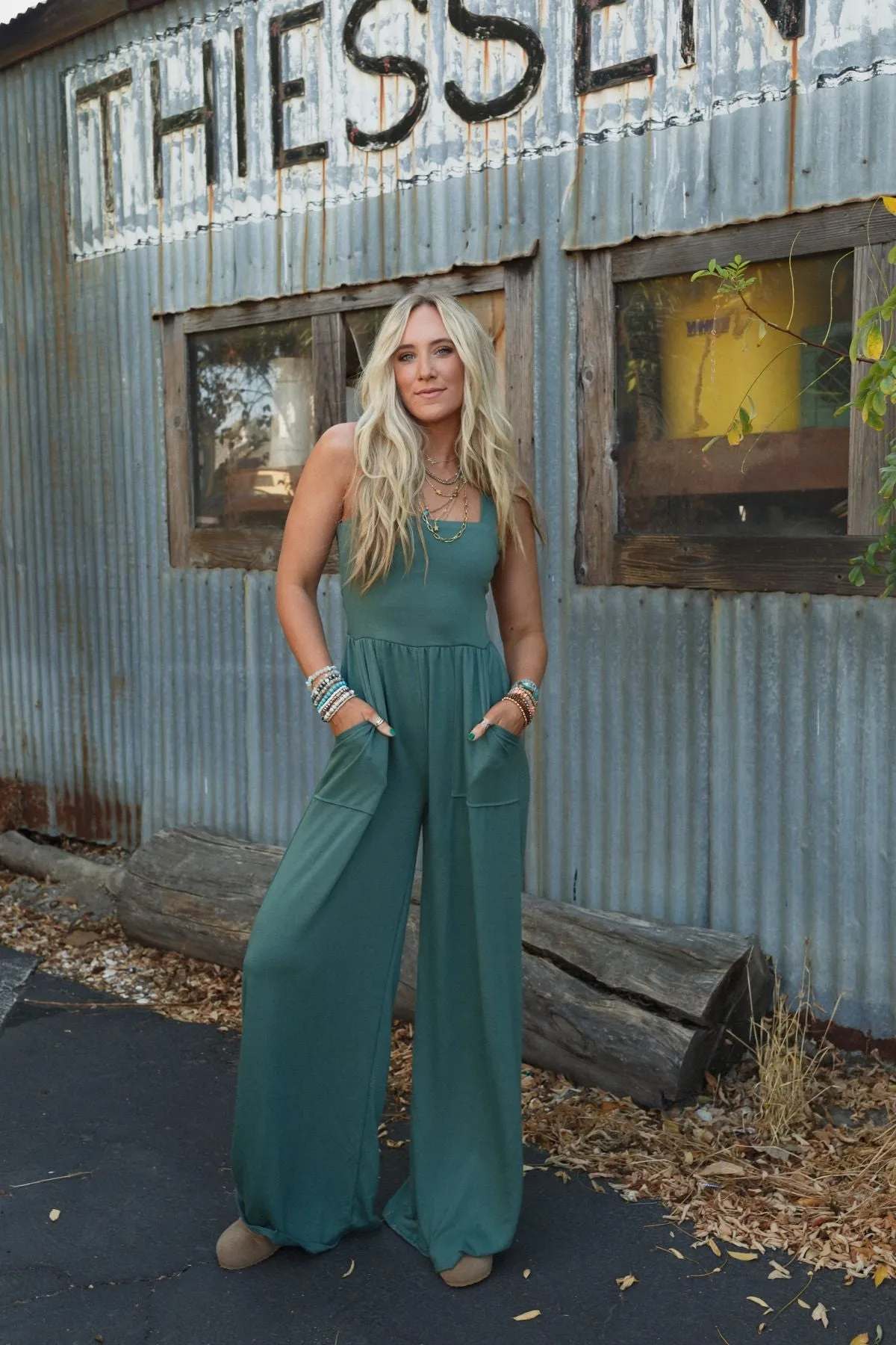 The Nest Alanis Jumpsuit - Green