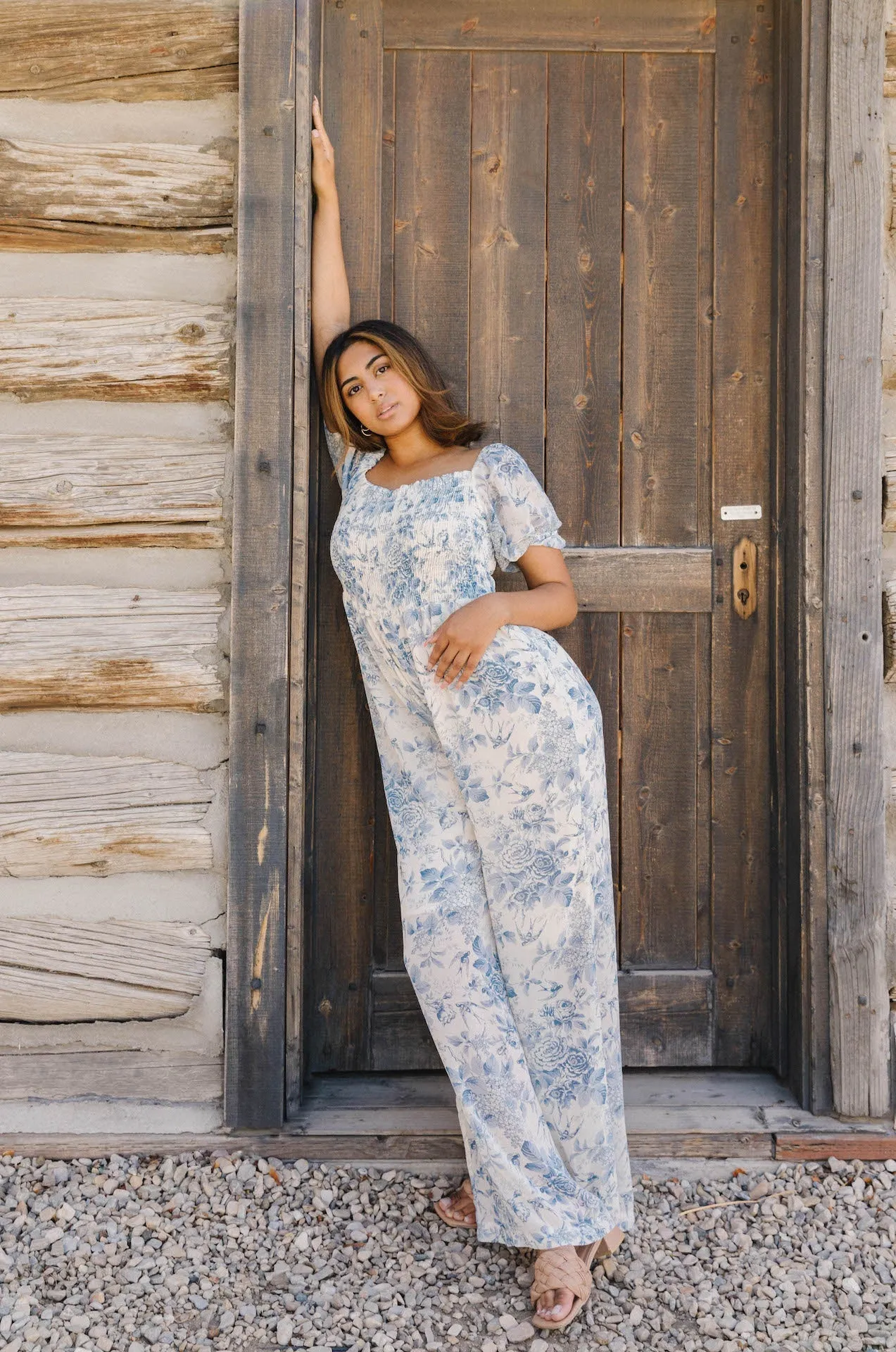 Thea Floral Puff Sleeve Jumpsuit