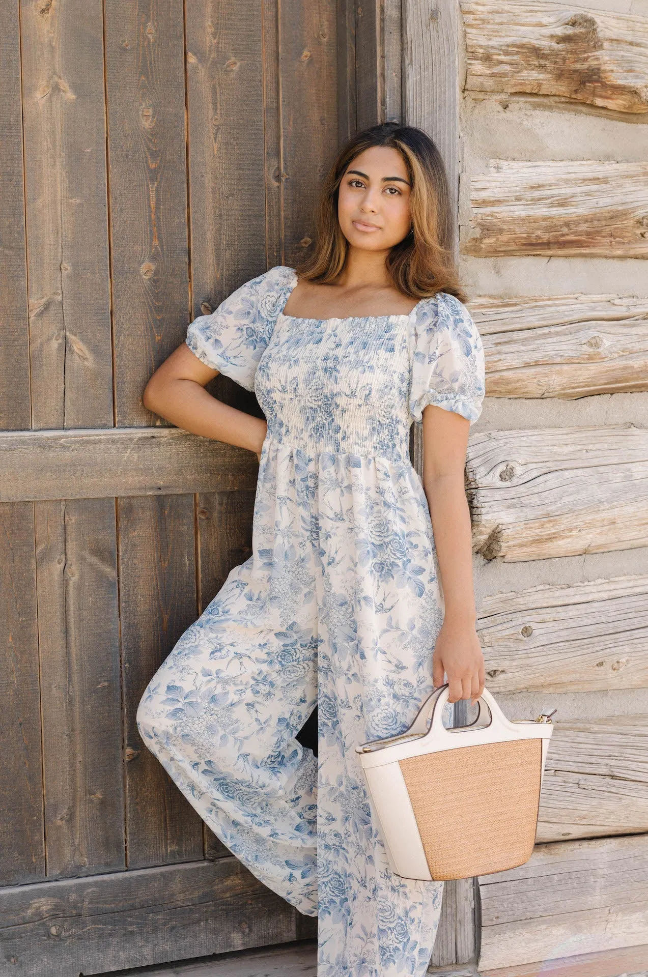 Thea Floral Puff Sleeve Jumpsuit