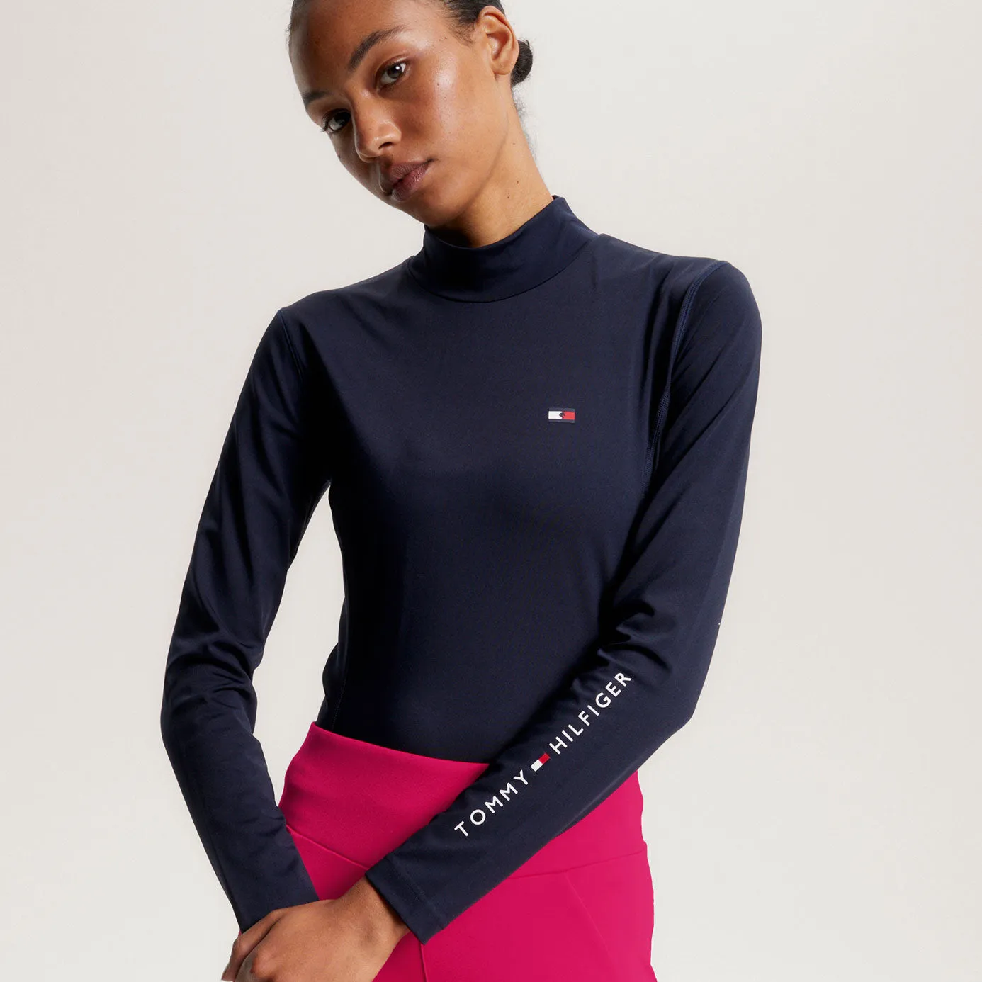 Tommy Hilfiger Virginia High Neck Base Layer - Desert Sky