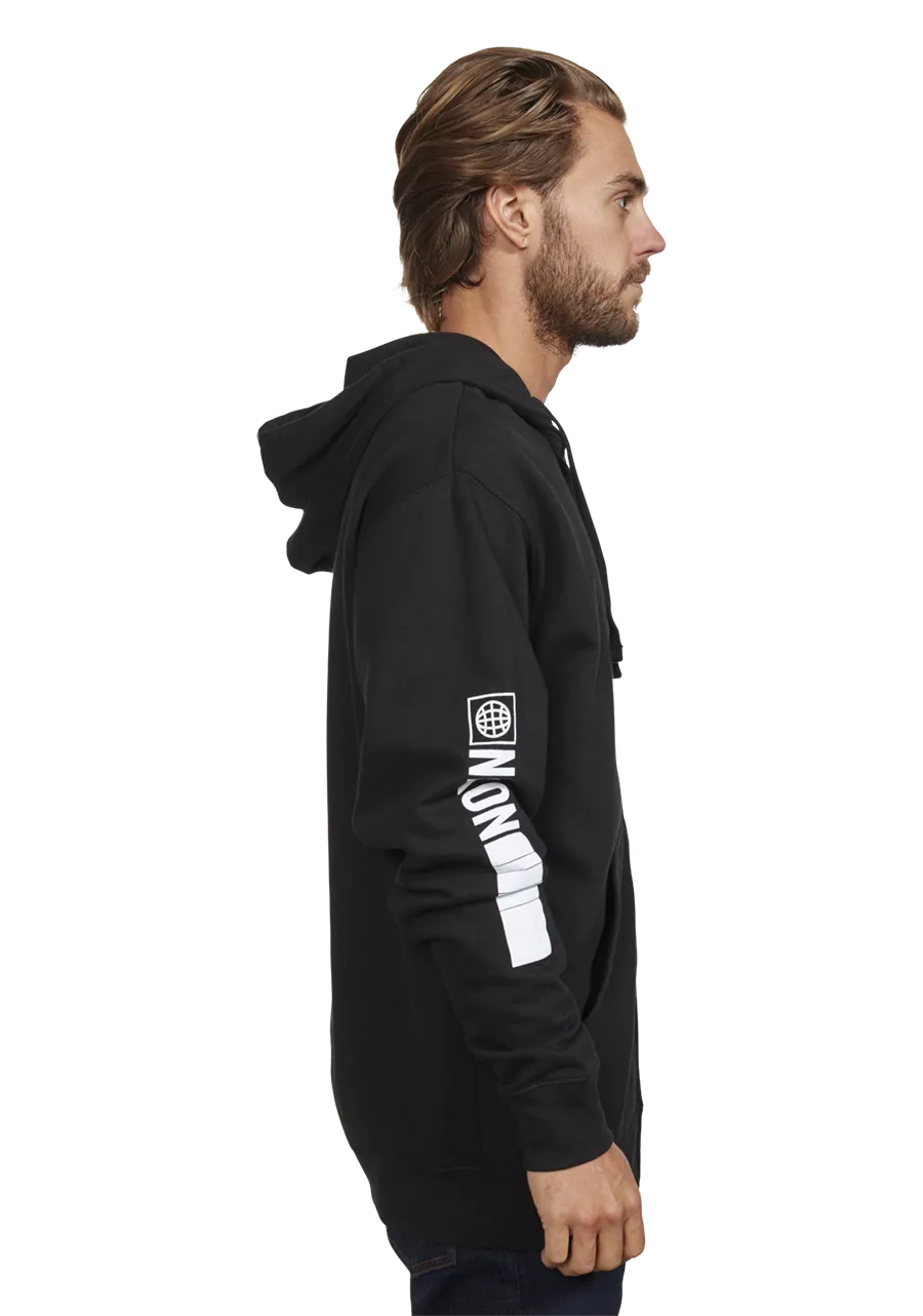 Track Zip Hoodie - Black / White