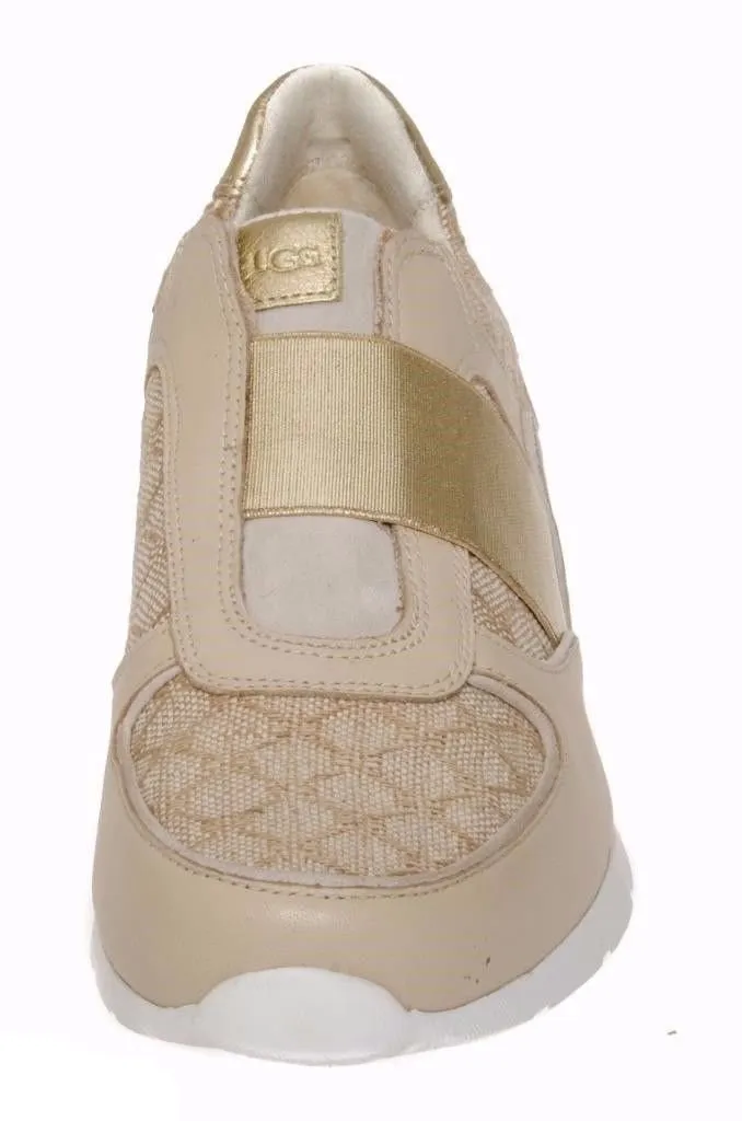 UGG ANNETTA BUFF LEATHER FASHION SNEAKERS