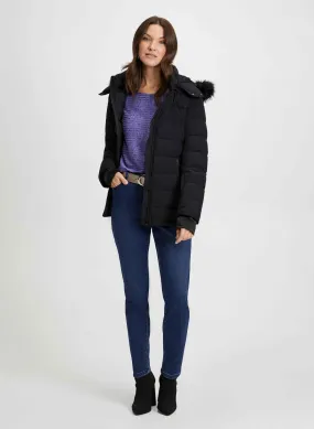 Vegan Down Coat & Slim Leg Pants