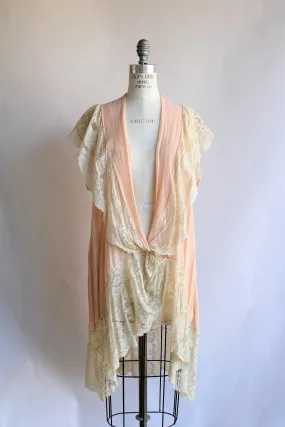 Vintage 1920s Silk Chiffon and Lace Boudoir Jacket