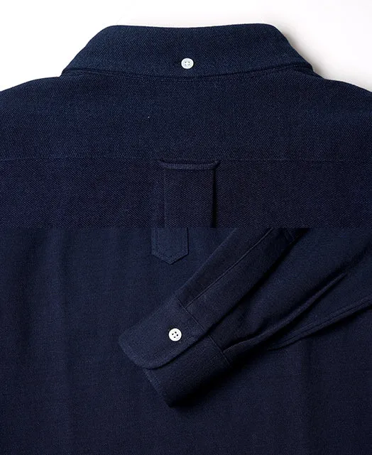 VINTAGE IVY - Indigo Dyed Navy Blue Pique Popover