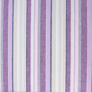 Viscose Linen - Stripe - Purples - END OF BOLT 160cm