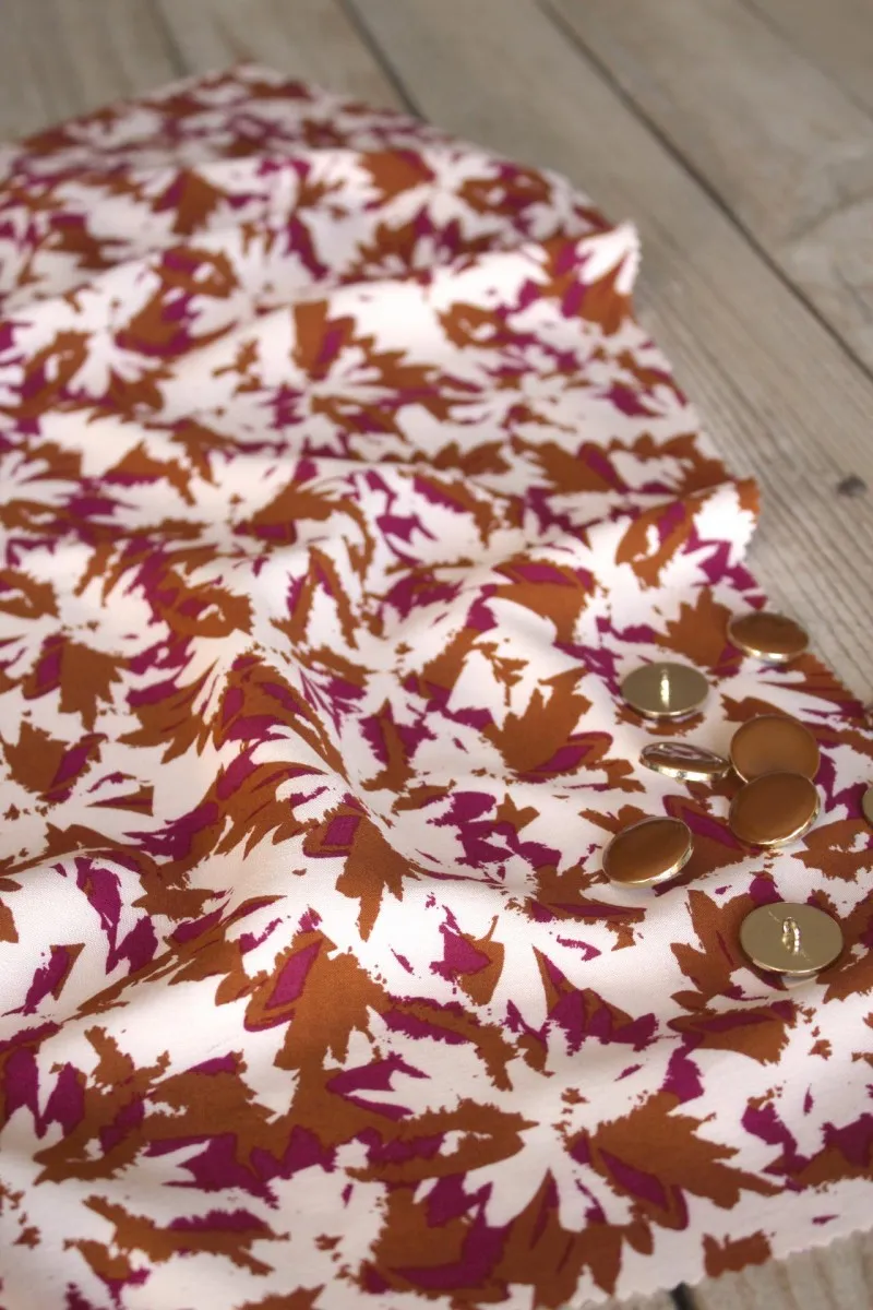 Viscose Poplin - Flora Caramel - Églantine et Zoé