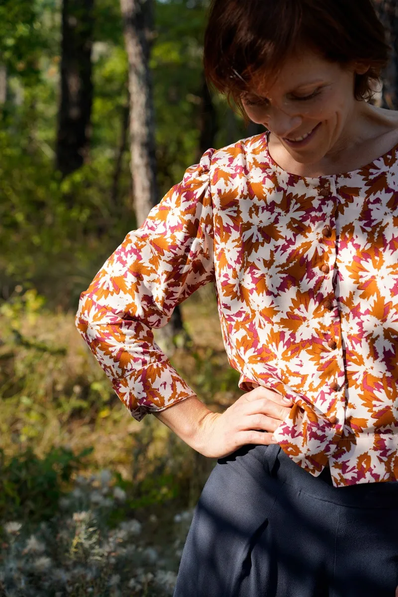 Viscose Poplin - Flora Caramel - Églantine et Zoé