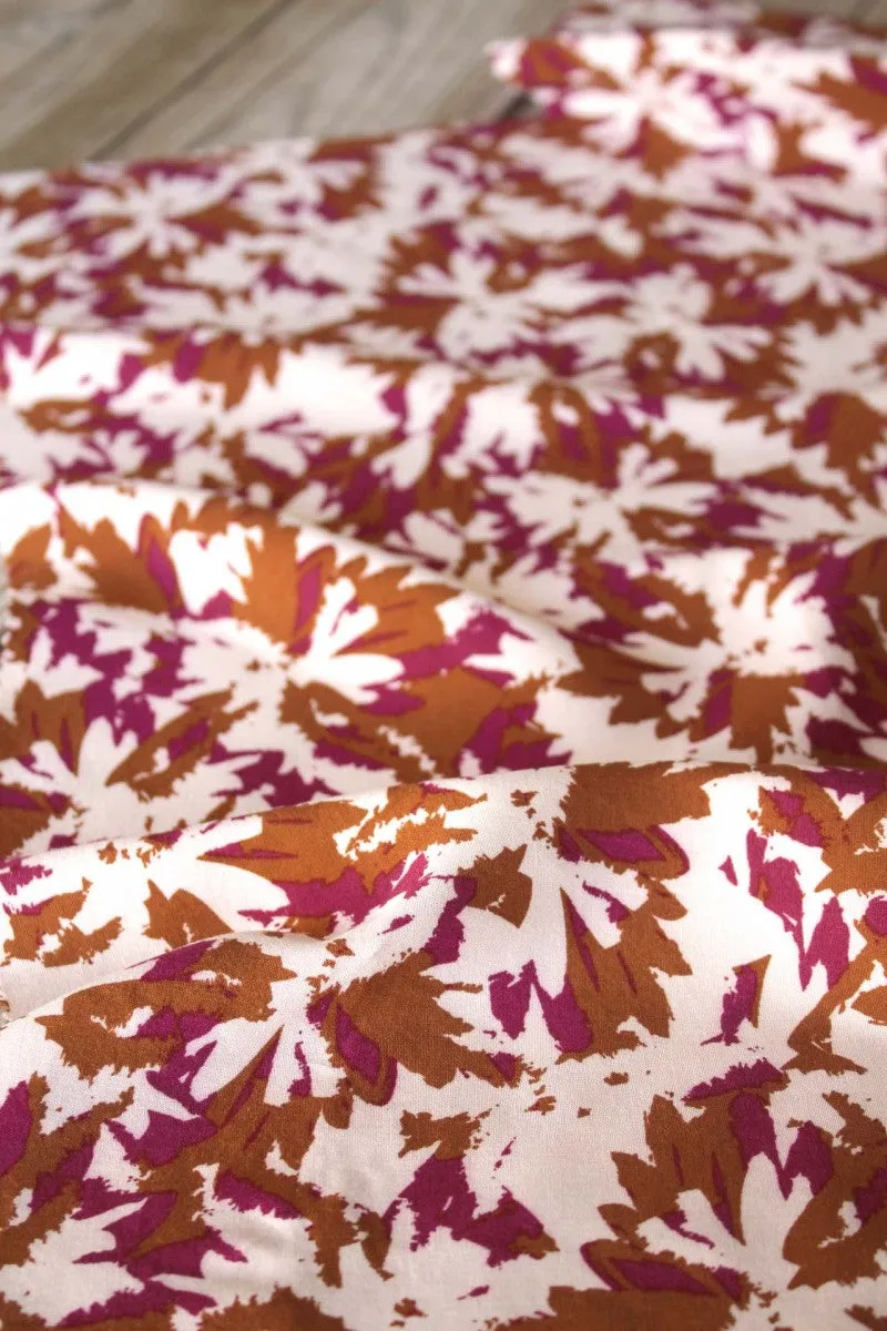 Viscose Poplin - Flora Caramel - Églantine et Zoé