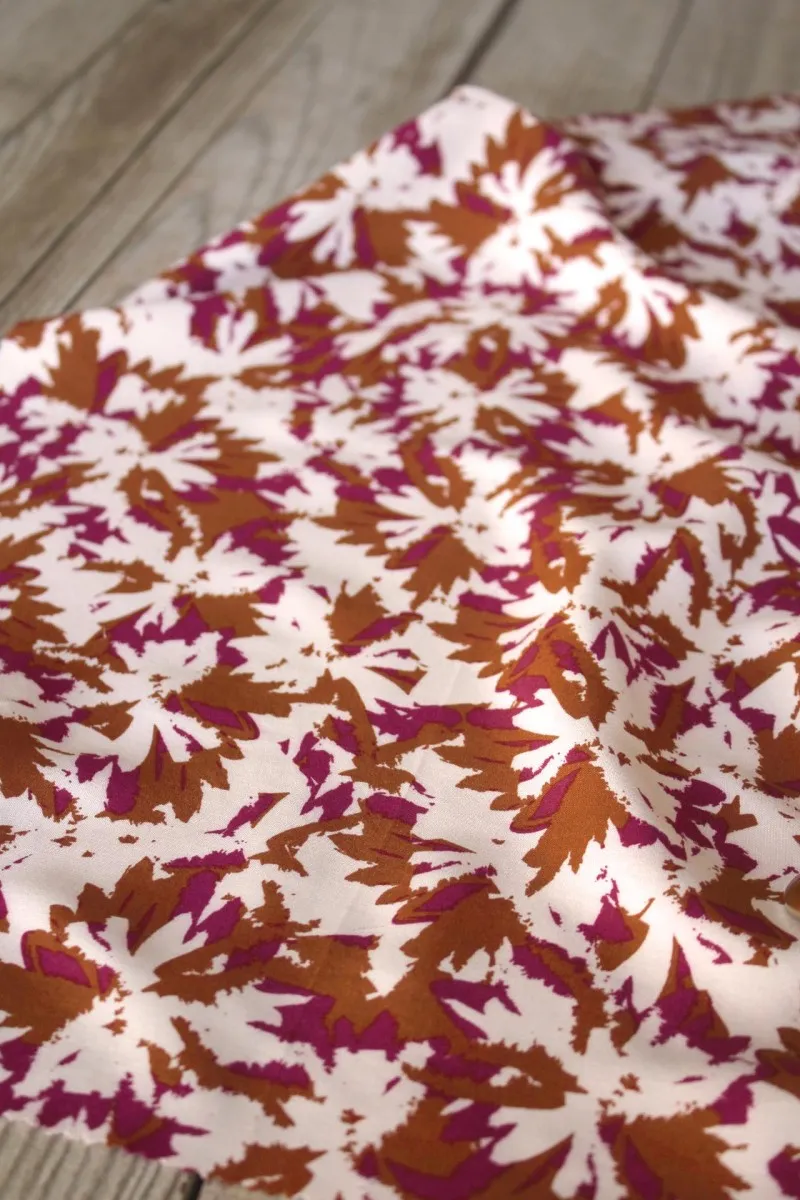 Viscose Poplin - Flora Caramel - Églantine et Zoé