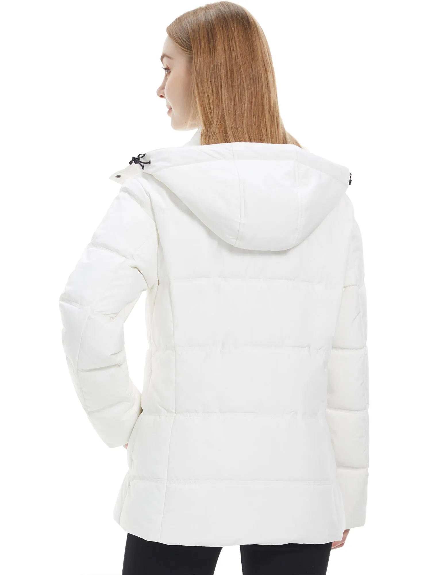 Wantdo Women's Puffer Jacket Warm Winter Coat Quilted Winter Jacket with Removable Hood