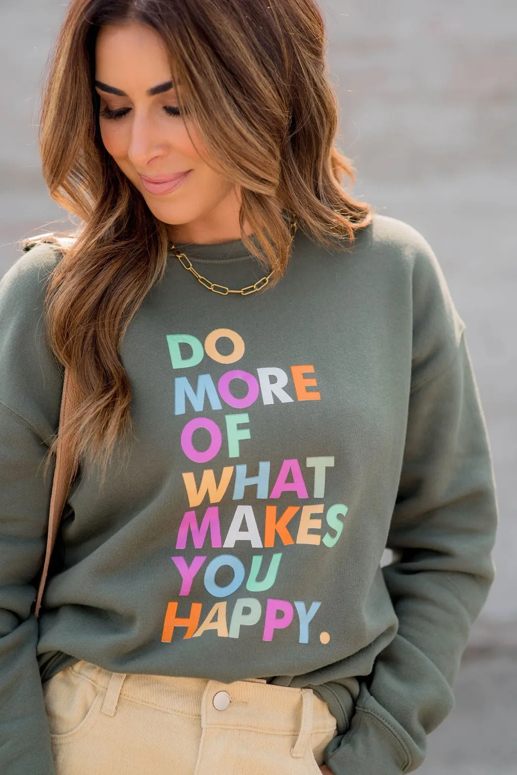 What Makes You Happy Graphic Crewneck