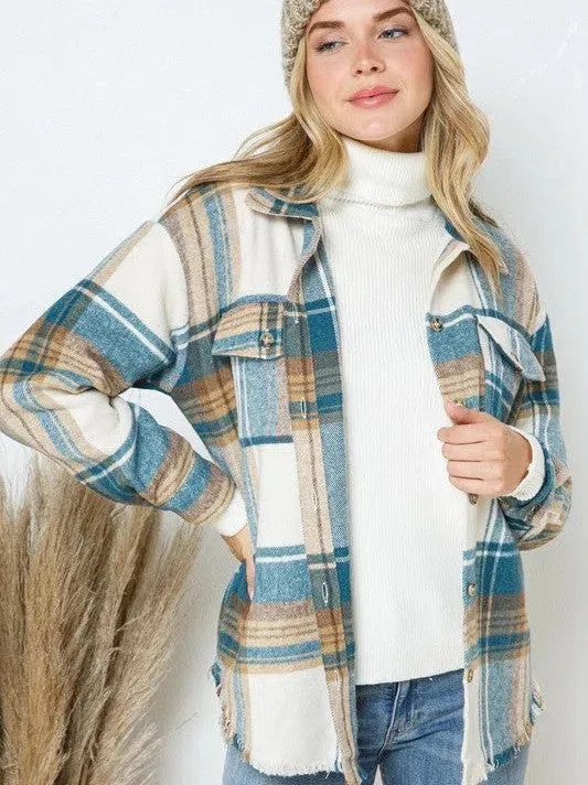 When All Else Fail Yarn Dyed Plaid Shacket