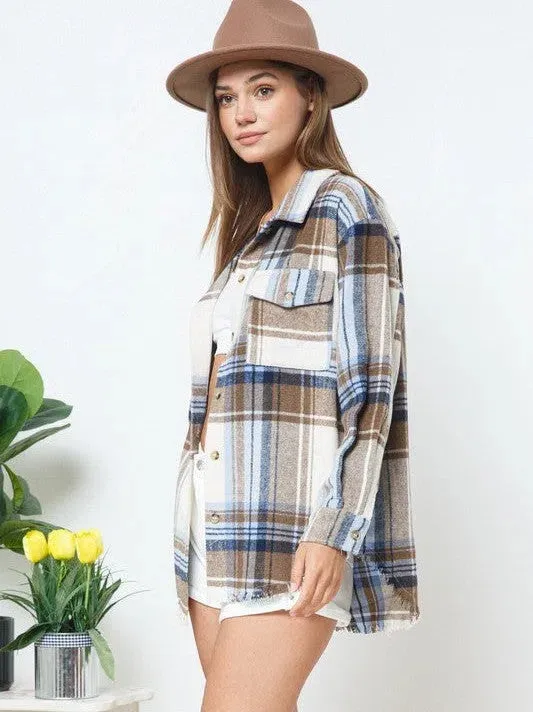 When All Else Fail Yarn Dyed Plaid Shacket