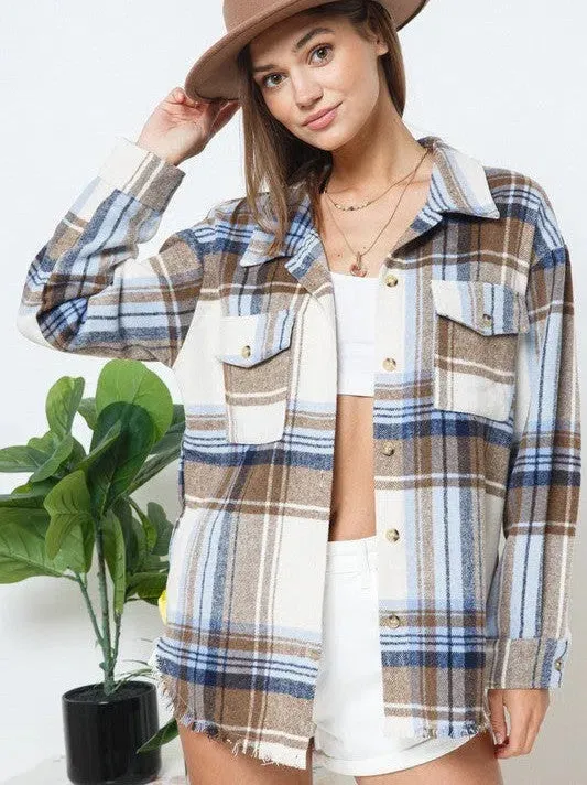 When All Else Fail Yarn Dyed Plaid Shacket