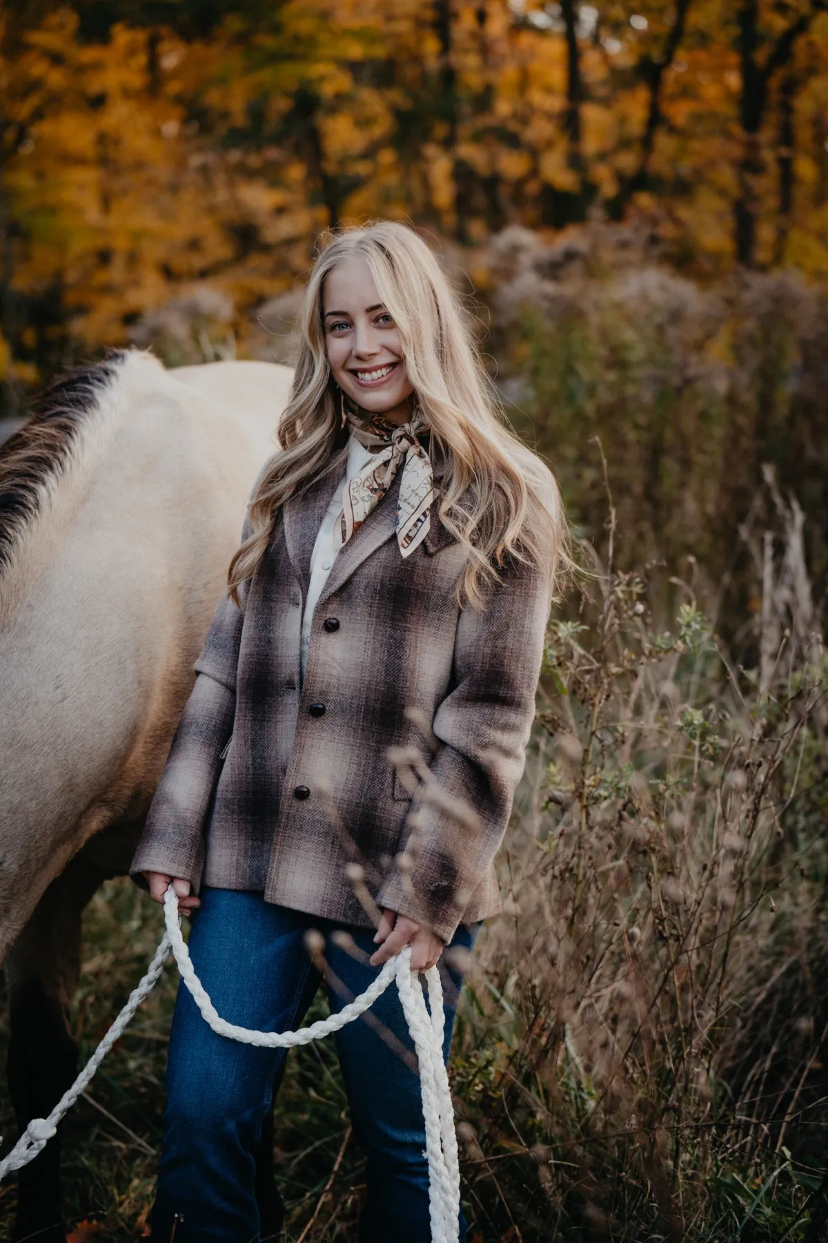 Women's Stetson Wool Plaid Blazer Shacket (S - XL)