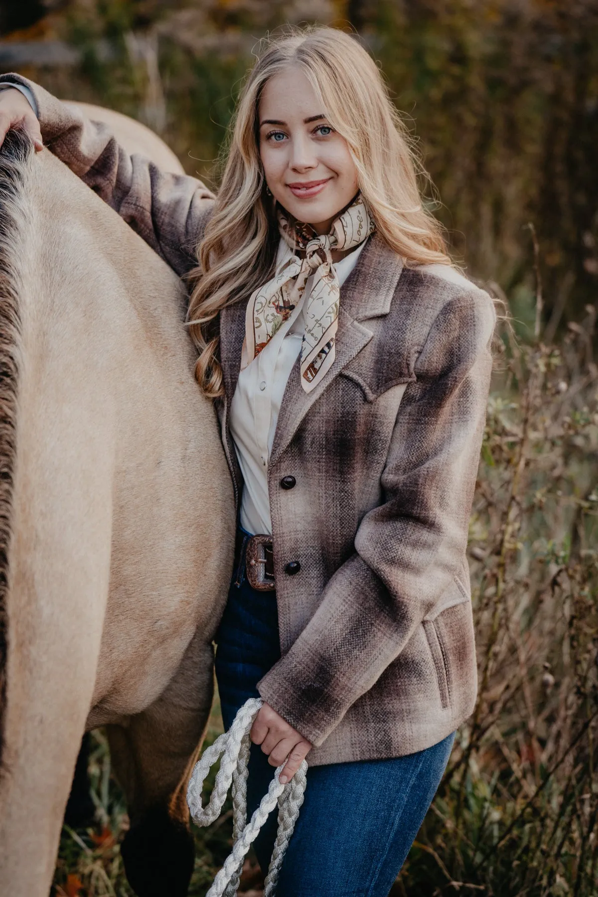 Women's Stetson Wool Plaid Blazer Shacket (S - XL)