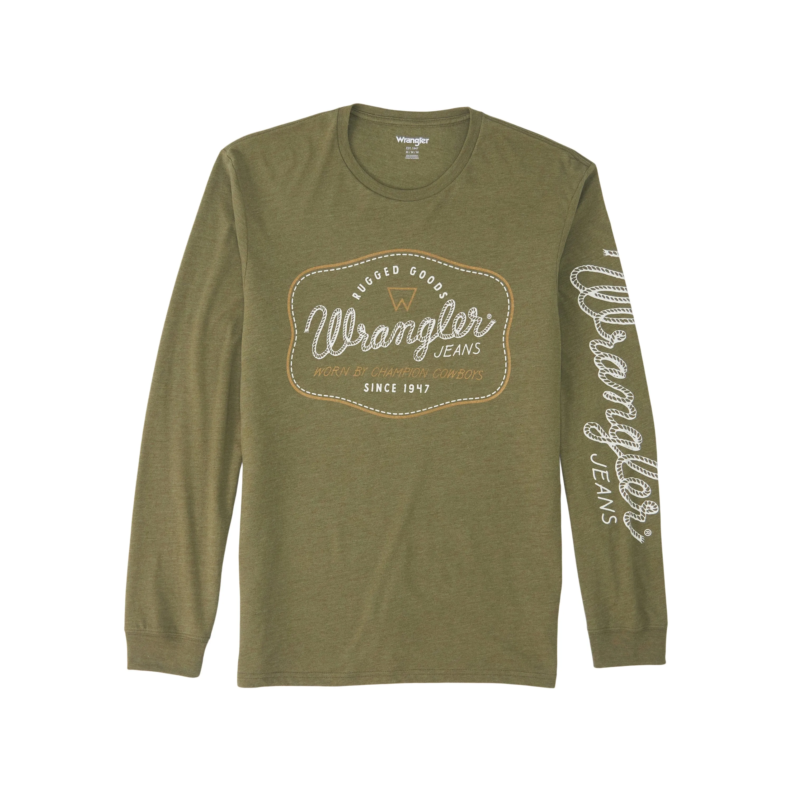 Wrangler Men's Graphic Long Sleeve - Burnt Olive