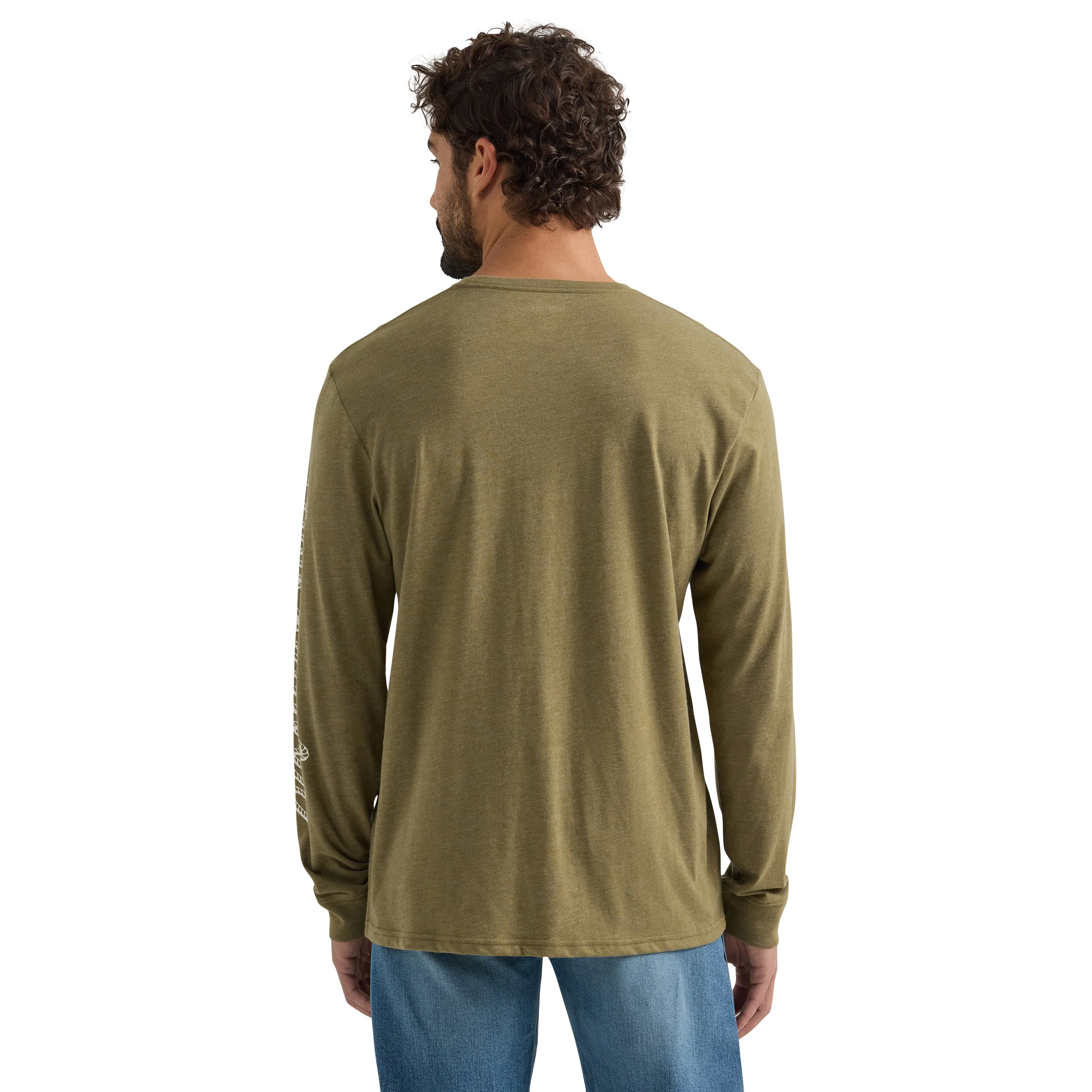 Wrangler Men's Graphic Long Sleeve - Burnt Olive