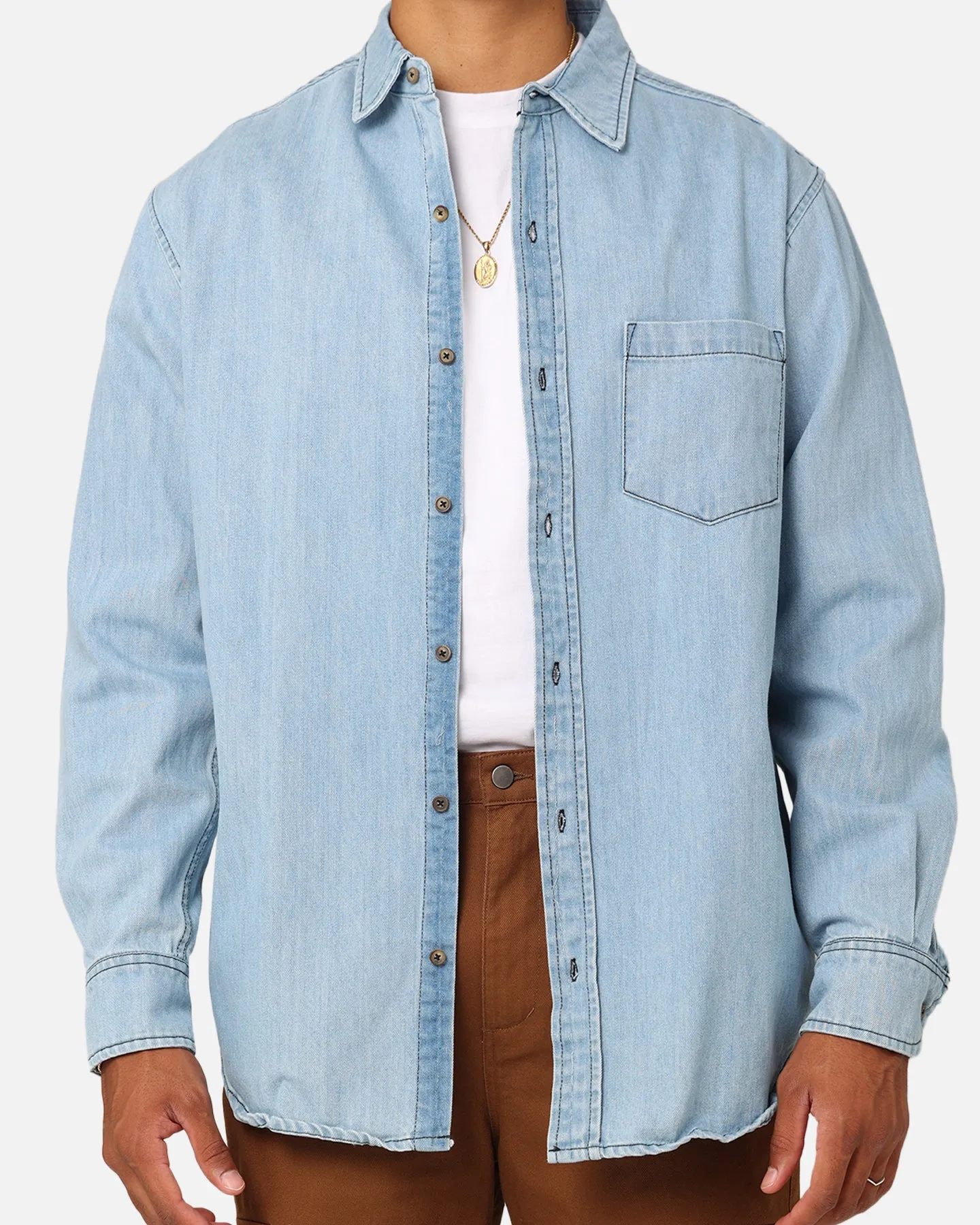 XXIII Classic Denim Shacket Denim Blue